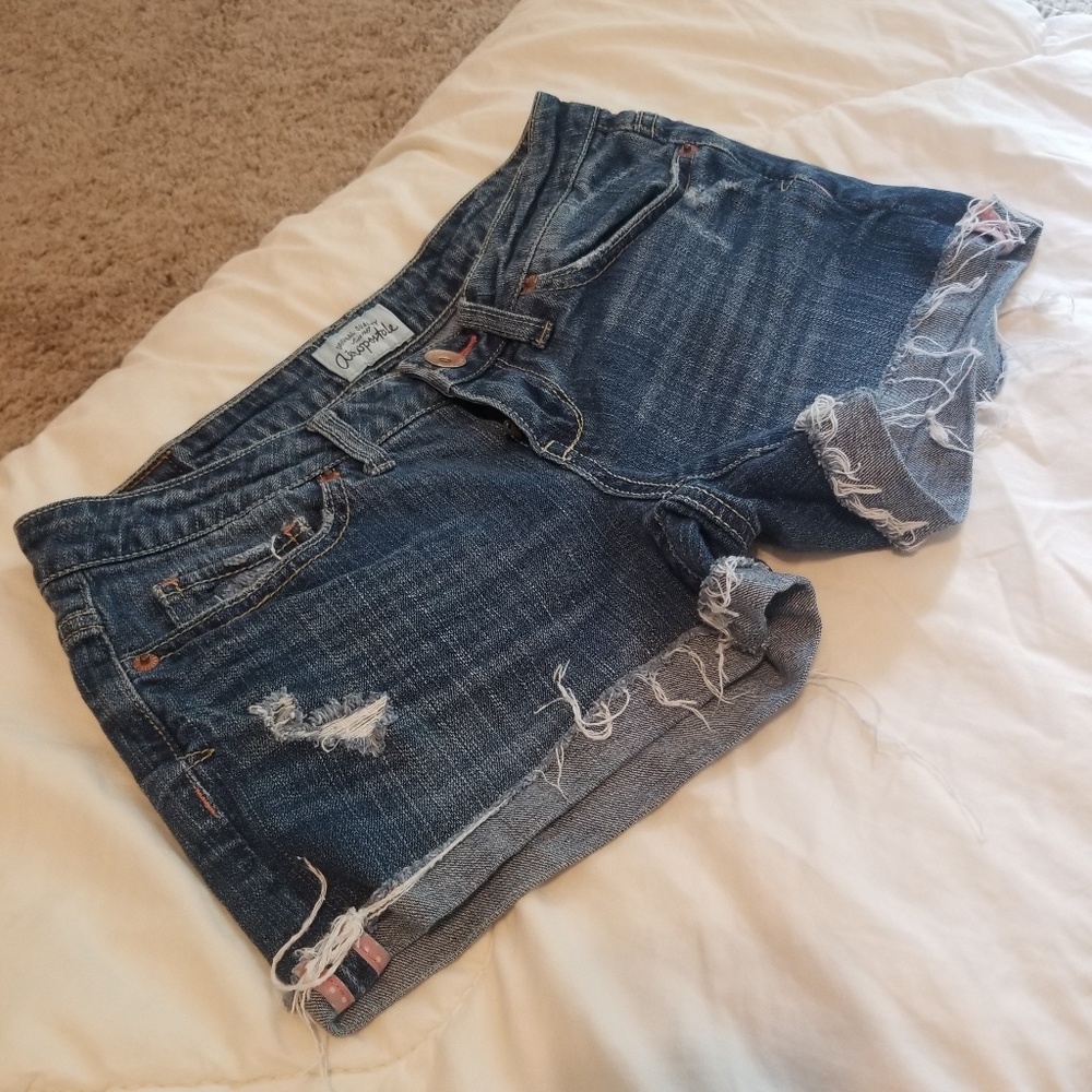 Aeropostale distressed denim shorts